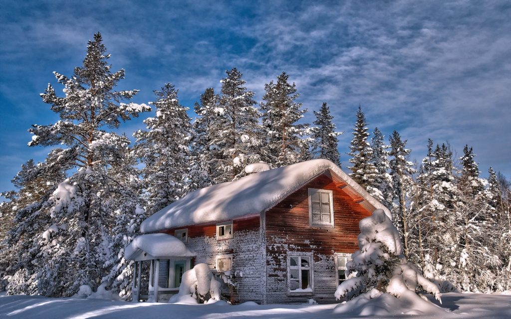 Abandoned-snowy-house